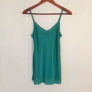 J.CREW Silk Cami in Sea Green